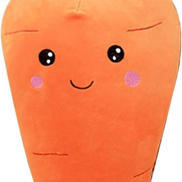 Cartoon carrot plush toy, 30-inch cute carrot-shaped throw pillow/stuffed toy, soft doll, suitable for boys and girls