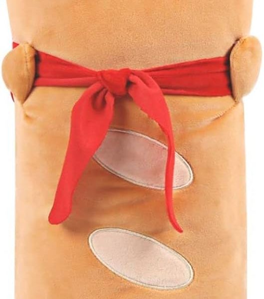 Toast-shaped pillow, fun food-themed plush toy, cute stuffed toast sofa cushion (Baguette style, brown)